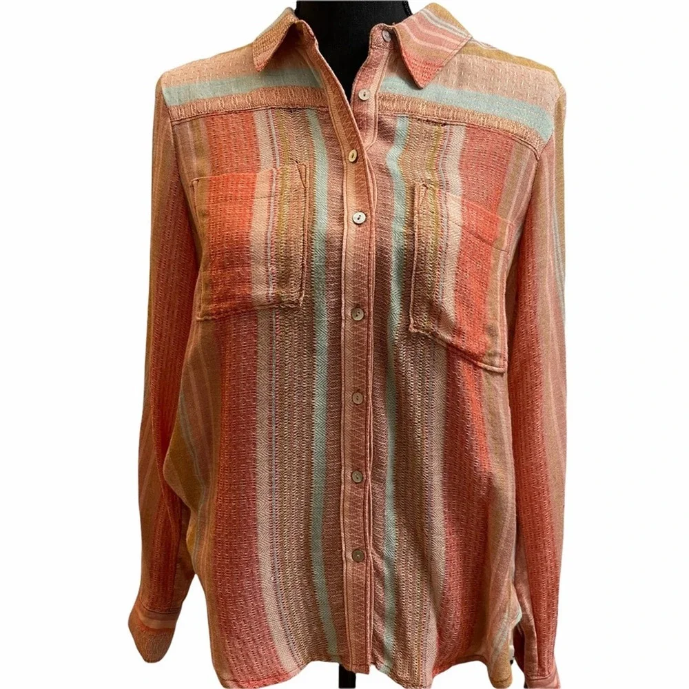 Maeve Anthropologie Calipatria Striped Top